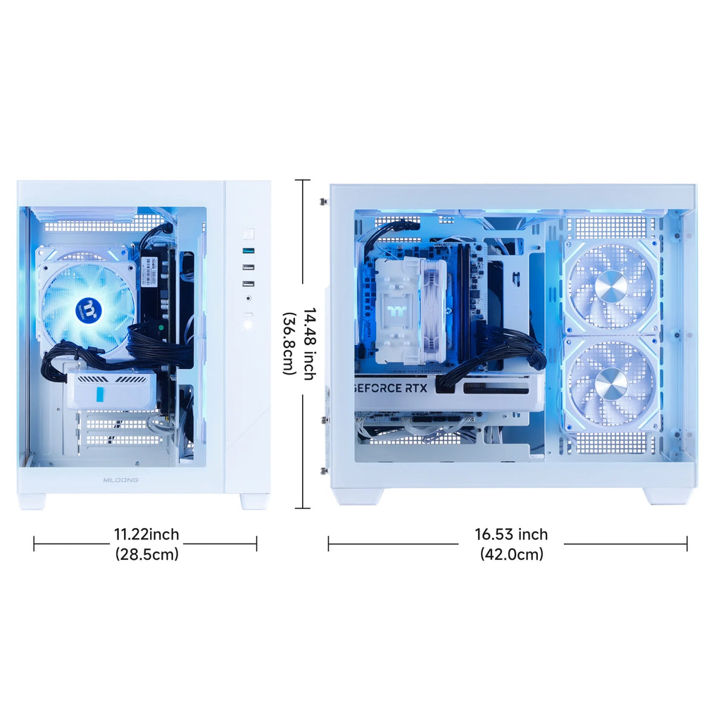 Gaming PC Desktop AMD Ryzen 5 5500 Geforce RTX 5060 1TB SSD 16GB RAM 650W Win11 WIFI White