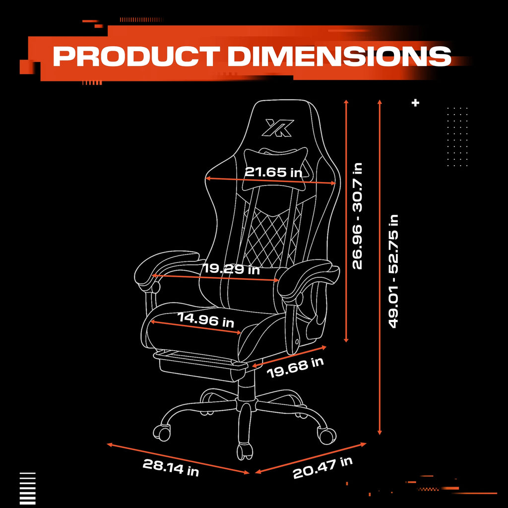 Apex PC Gaming Chair with Massage Function and Footrest, White