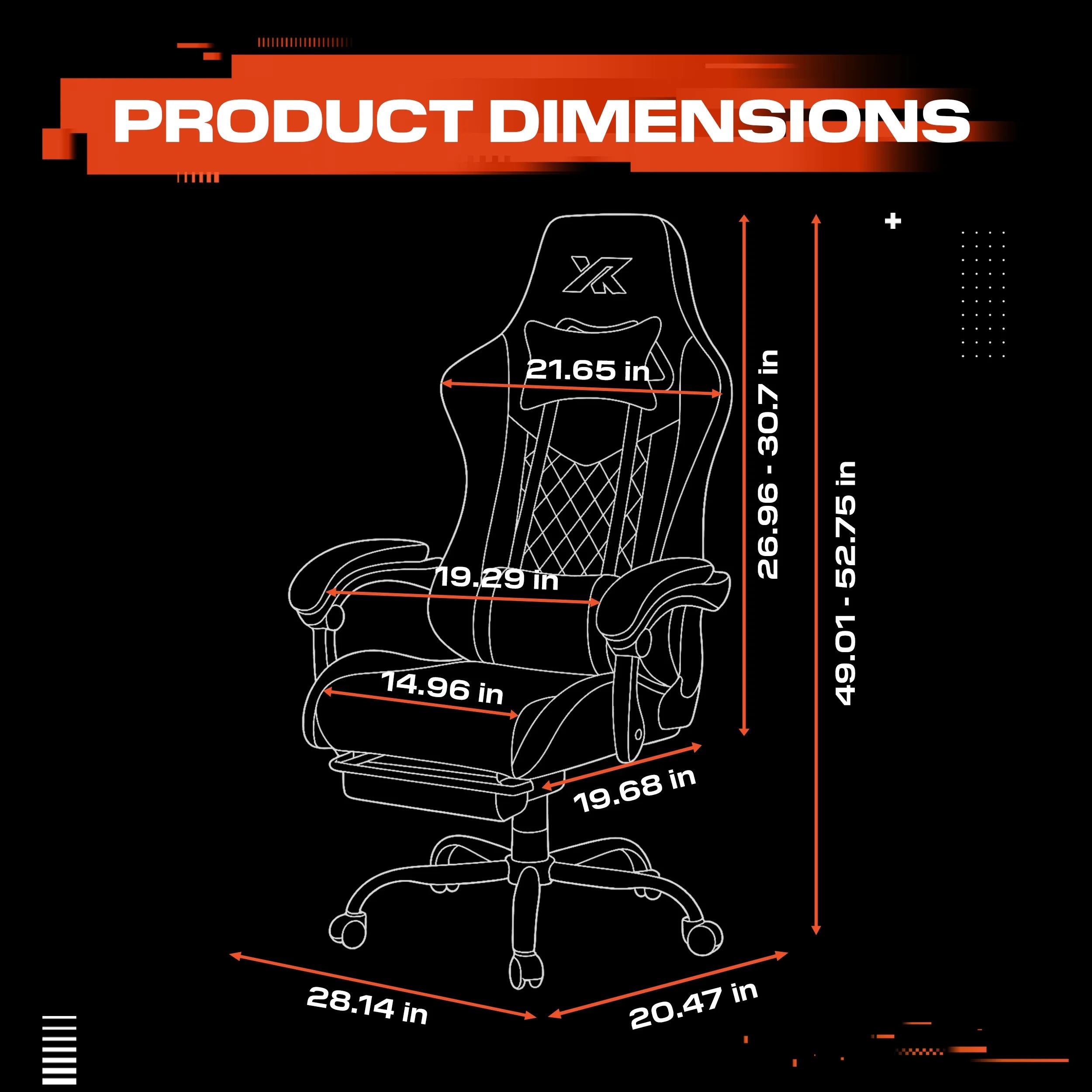 Apex PC Gaming Chair with Massage Function and Footrest, White