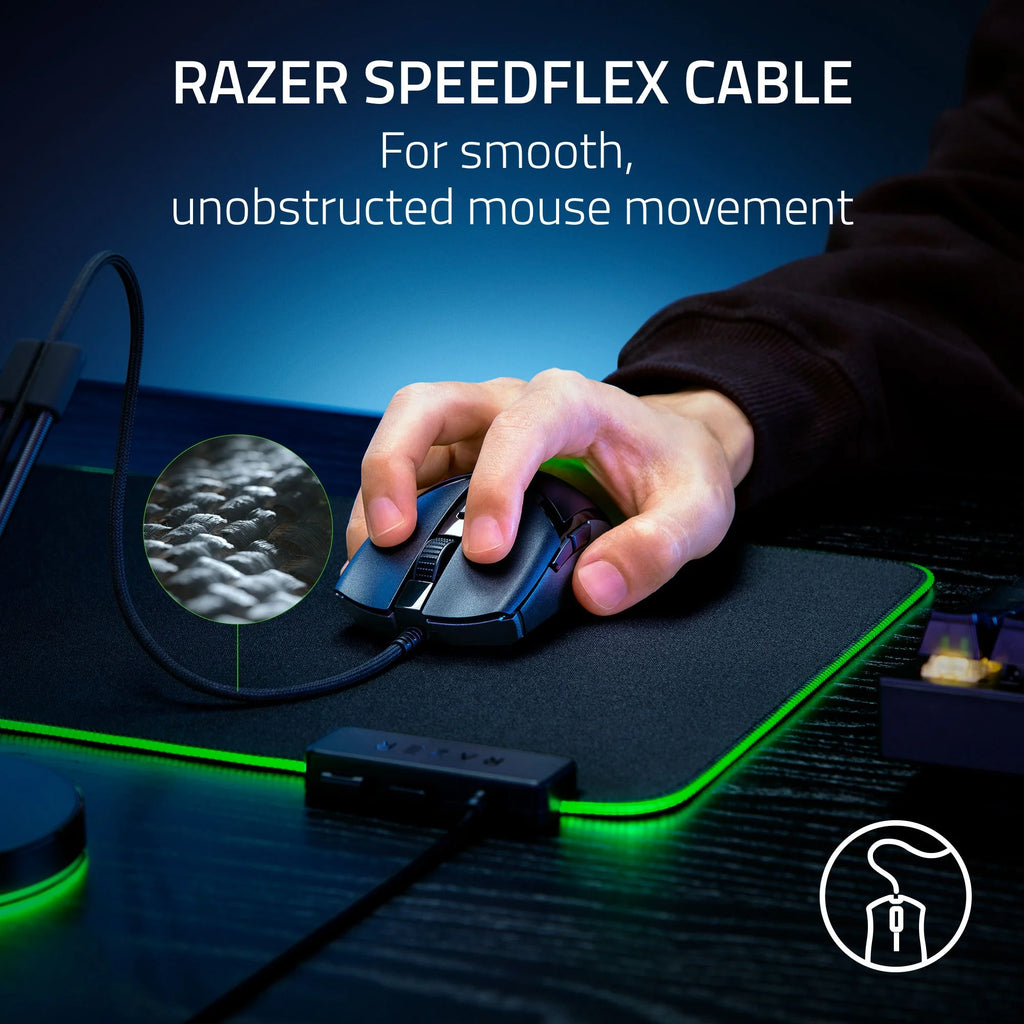 Cobra Wired Gaming Mouse 58G Lightweight Design, Gen-3 Optical Switches, RGB Lighting Black