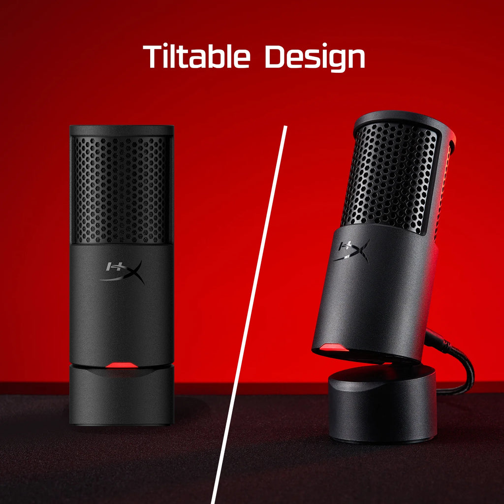 Solocast 2 – Gaming USB Condenser Mic for PC, USB-C to USB-A, Built-In Pop Filter, Internal Shock Mount, Plug and Play, 24-Bit / 96Khz, Compact Tiltable Stand - Black