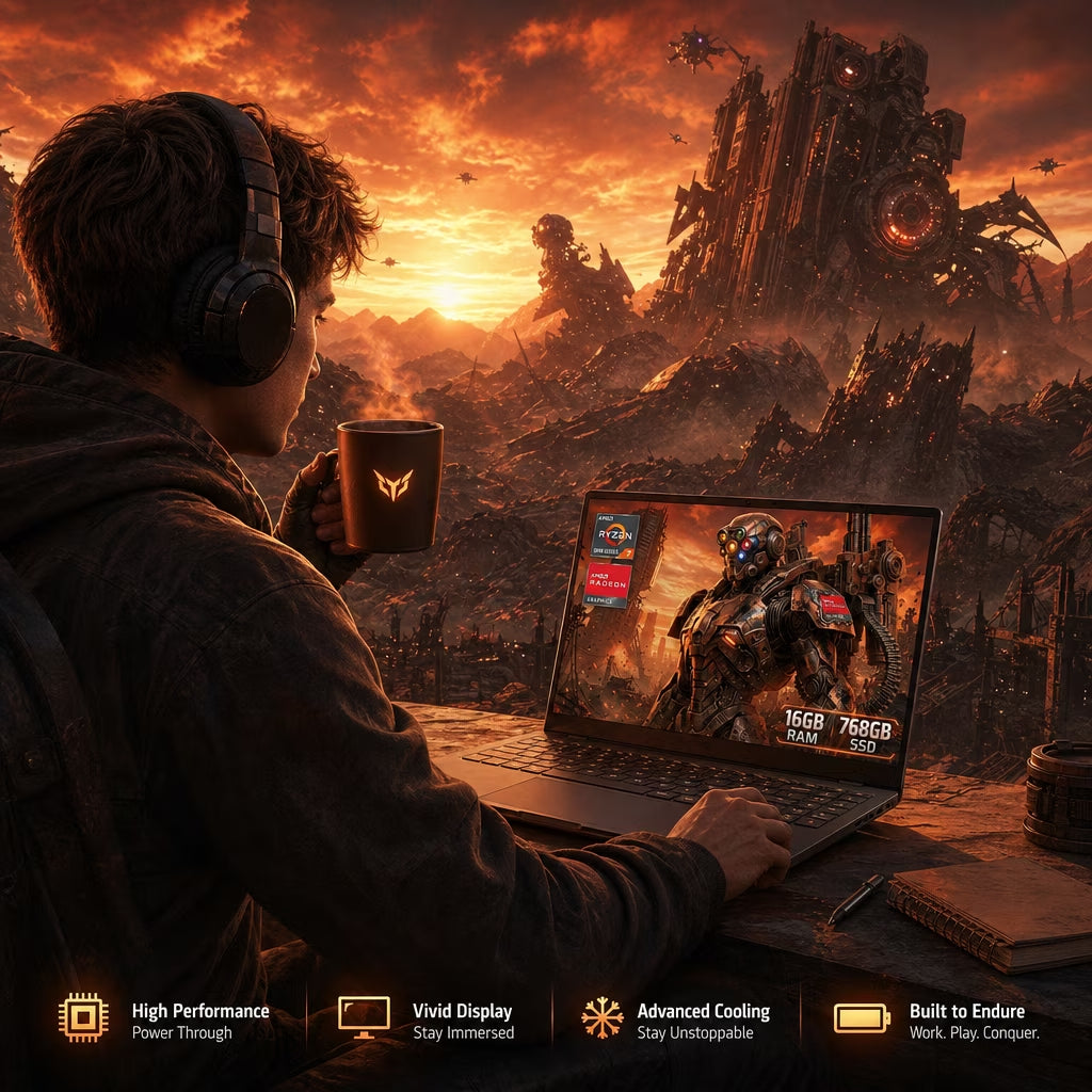 Laptop 15.6 FHD Gaming Laptop, AMD Ryzen 7 5825U, 16GB RAM, 768GB SSD, Windows 11, Graphite, Wifi 5,Gray