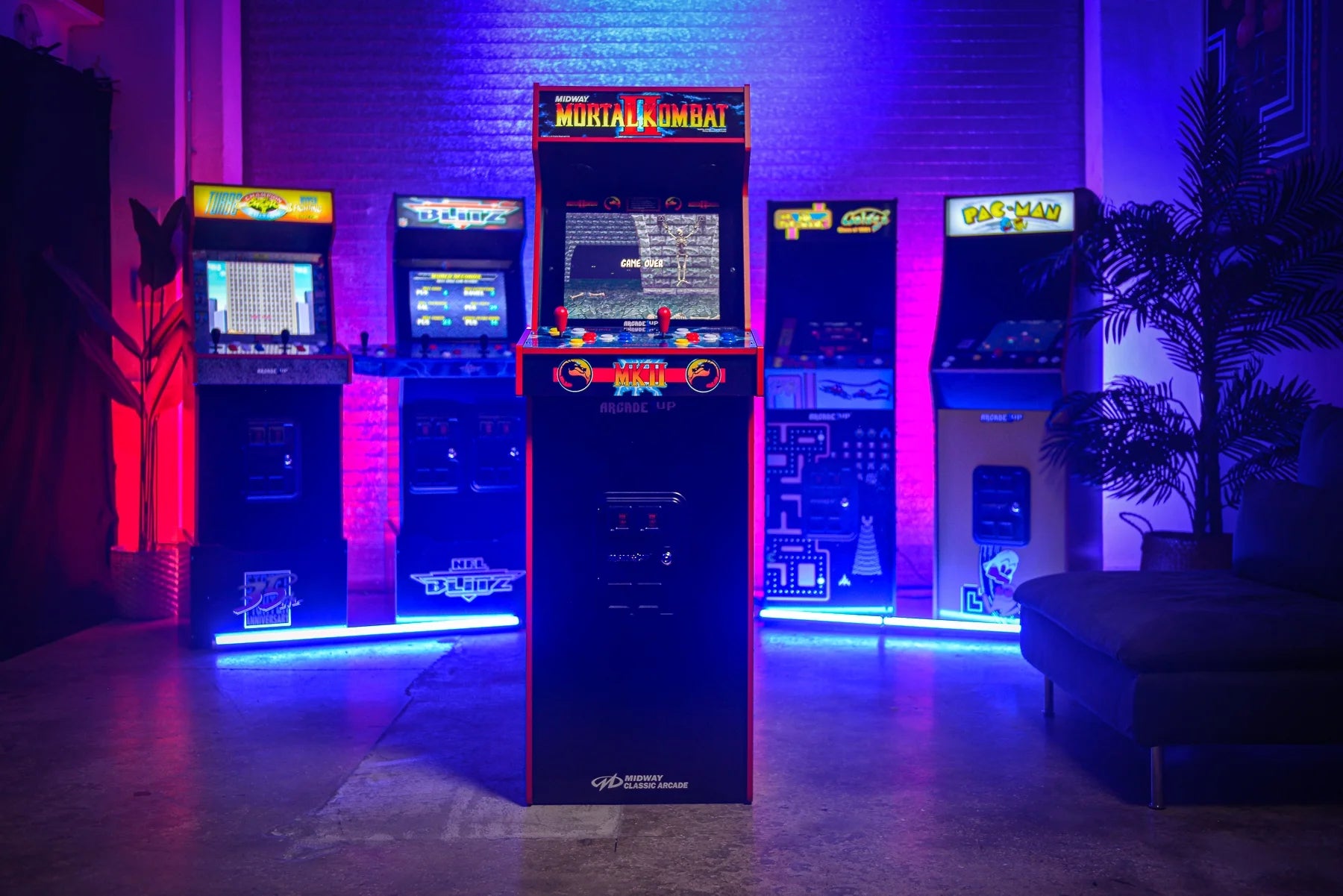 Deluxe Arcade Cabinet Mortal Kombat II, 14 Classic Games, Including 4 Different Mortal Kombat Versions