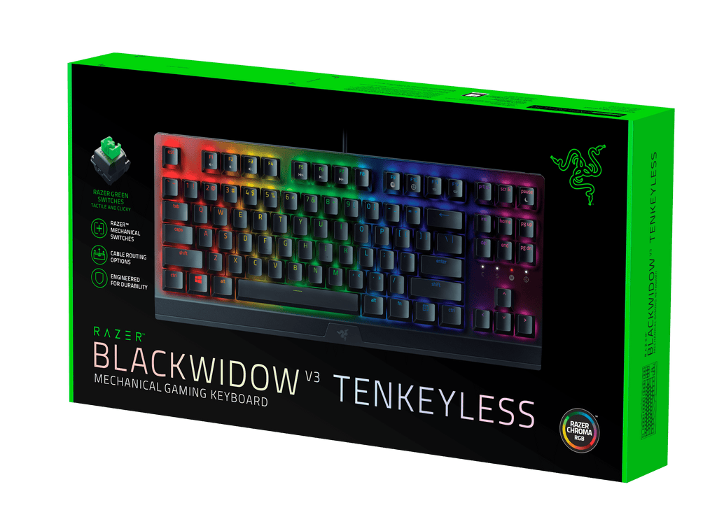 RZ03-03490200-R3U1 Blackwidow V3 Tenkeyless Green Switch US Mechanical Gaming Keyboard
