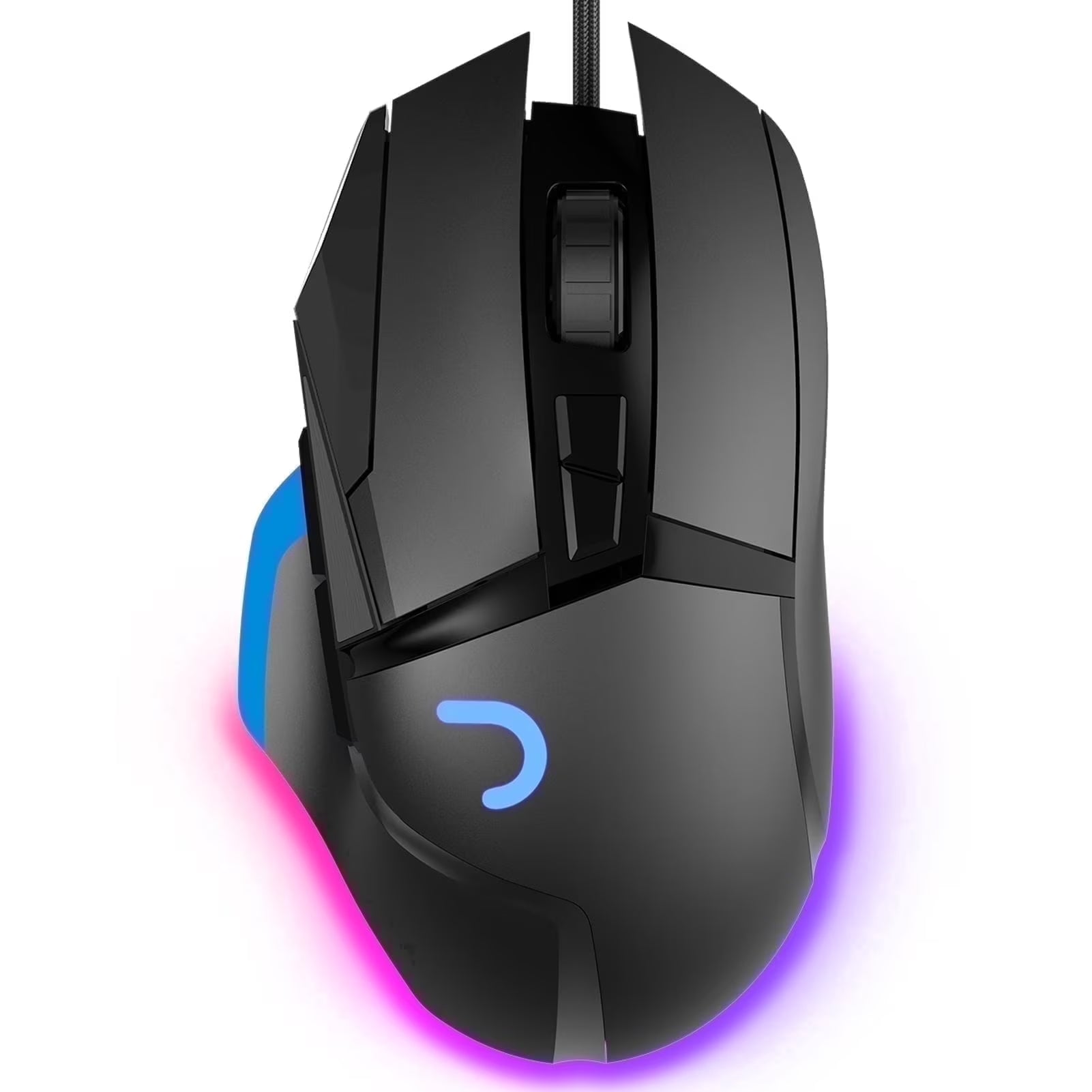 Wired Gaming Mouse, 16000 DPI Optical Sensor & 8 Programmable Buttons, Ergonomic RGB Computer Mouse with Lightweight Design for PC / Mac, Black