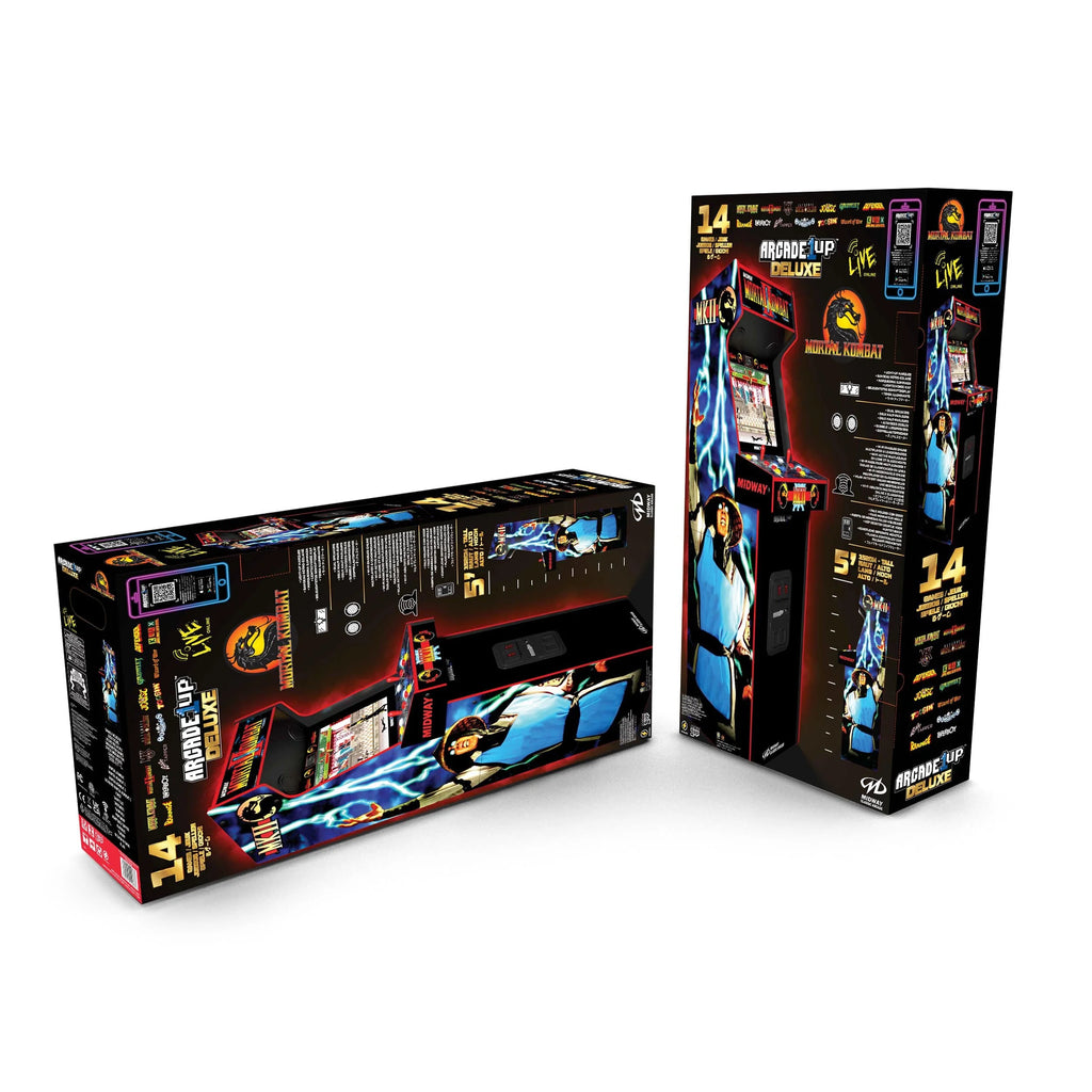 Deluxe Arcade Cabinet Mortal Kombat II, 14 Classic Games, Including 4 Different Mortal Kombat Versions
