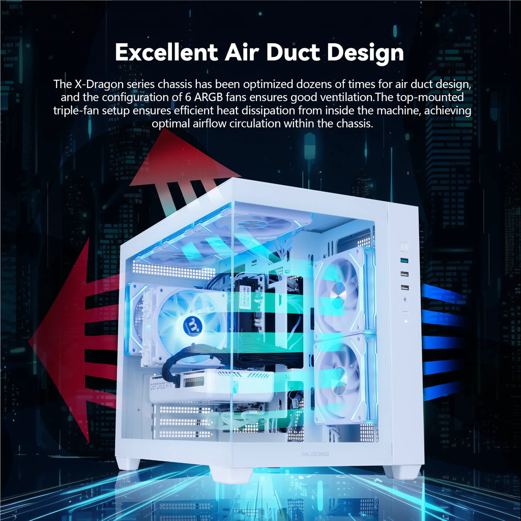 Gaming PC Desktop AMD Ryzen 5 5500 Geforce RTX 5060 1TB SSD 16GB RAM 650W Win11 WIFI White