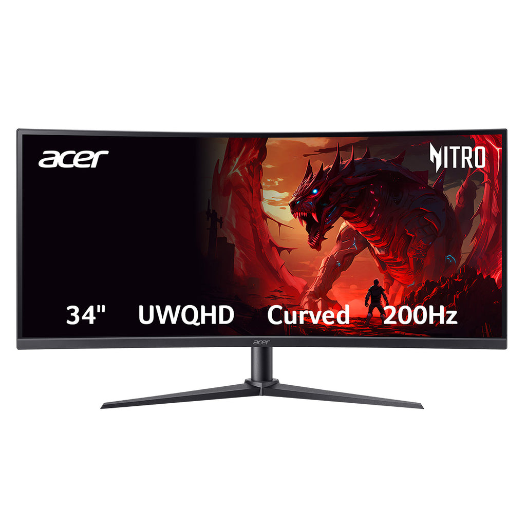 Acer Nitro XZ340CUR X0Bmiiphx UWQHD 200Hz Curved Gaming Monitor - 3440 X 1440