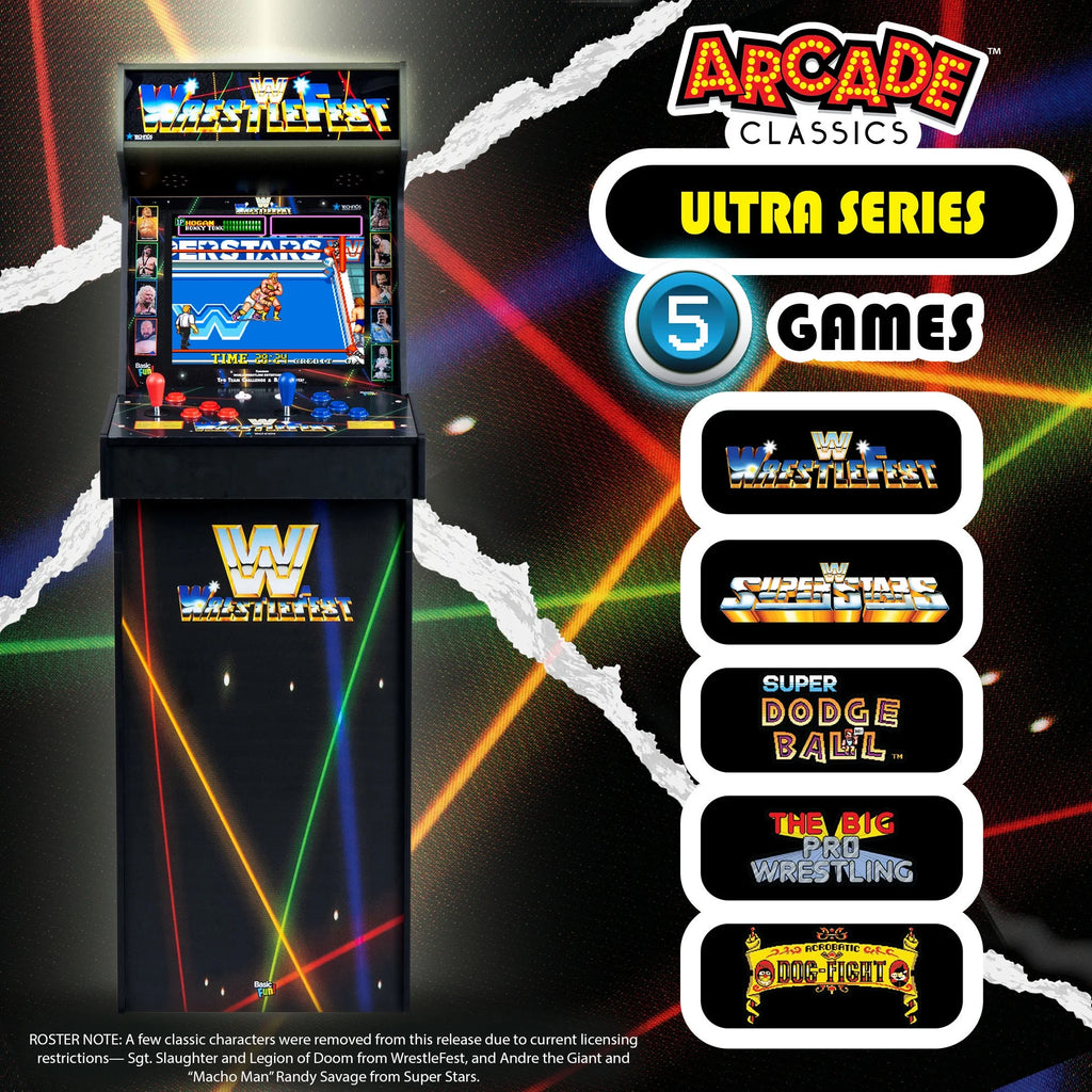 Arcade Classics WWE Ultra Series Game Machine with 17" Liquid Crystal Screen & 5 Games