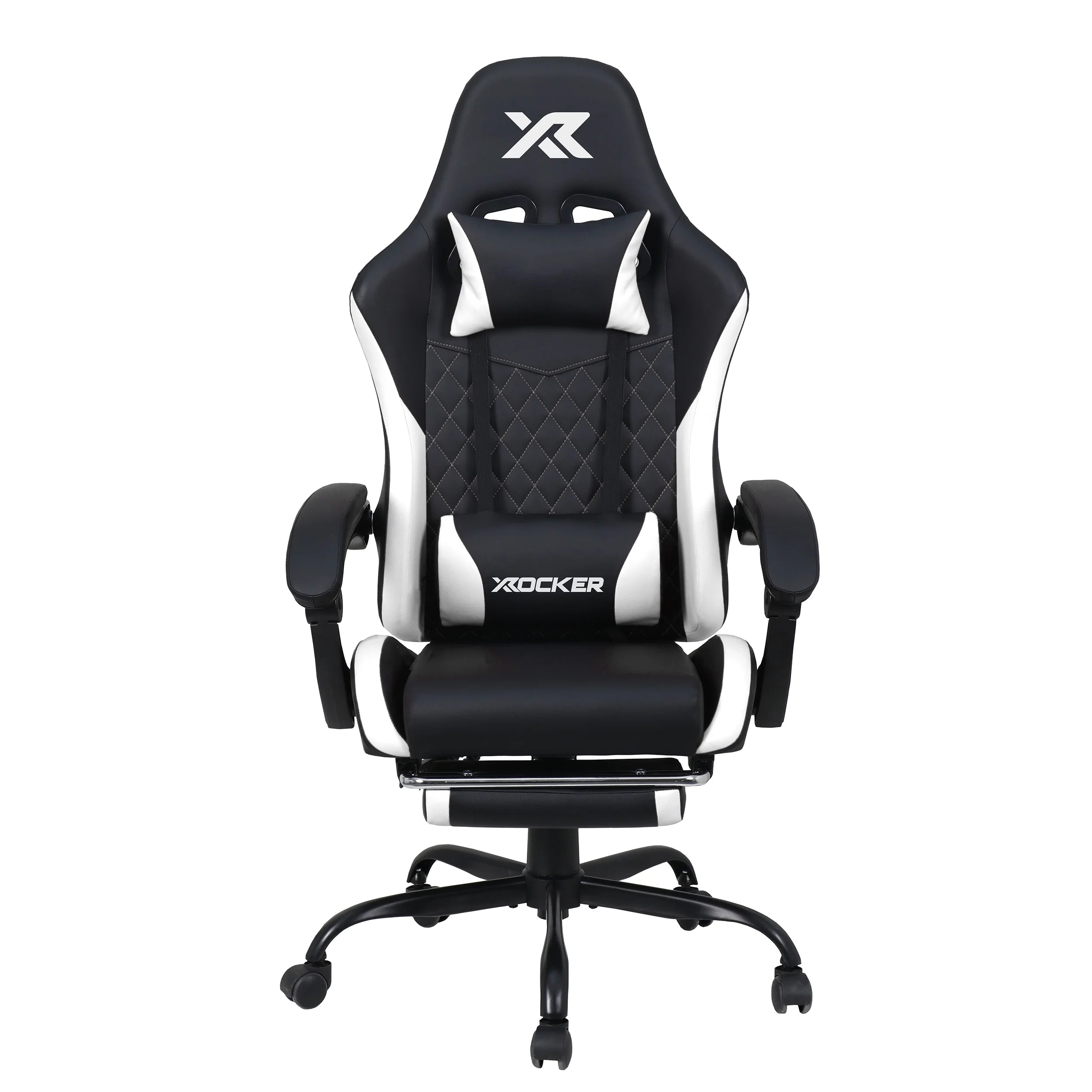 Apex PC Gaming Chair with Massage Function and Footrest, White