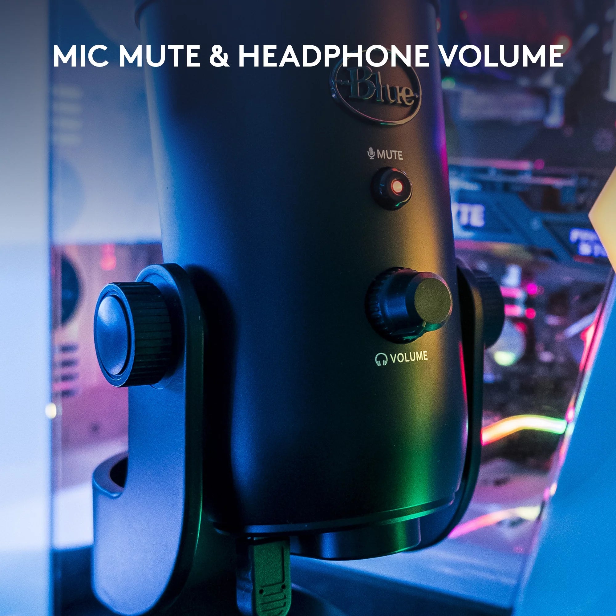 Blue Yeti USB Microphone for PC, Mac, Gaming, Recording, Streaming, Podcasting, Plug and Play, Blackout