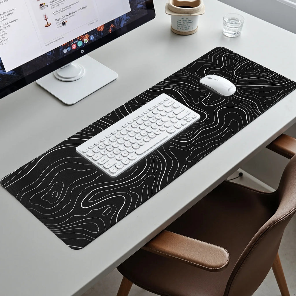Mouse Pad Gaming Mousepad 31.5 X 11.8 X0.12In Large Mouse Pad for Keyboard and Mouse with Anti-Slip Rubber Base, Keyboard Pad XL Mouse Mat for Home and Office（Black)
