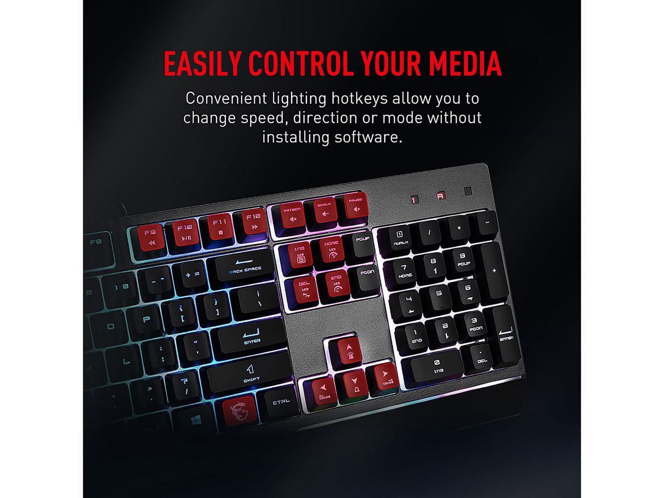 Vigor GK30 Combo, 6-Zone RGB GK30 Gaming Keyboard & GM11 Gaming Mouse, Water Repellent & Splash-Proof, 5000 DPI